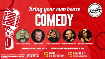 Bring your own booze comedy